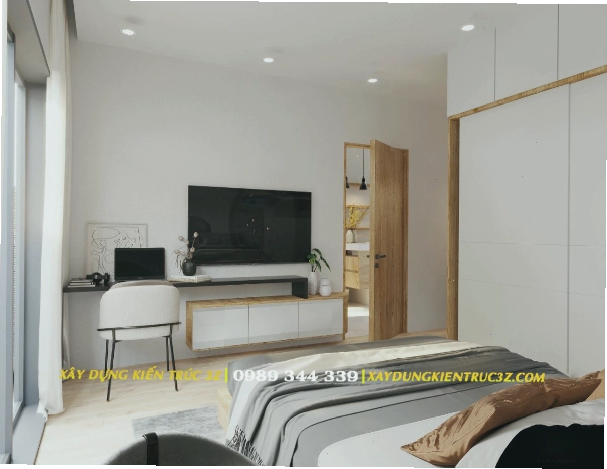 Nhà ống 1 tầng đẹp với giếng trời thông thoáng