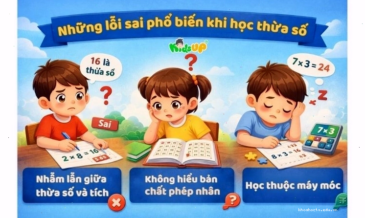 Những lỗi sai thường gặp khi học về thừa số