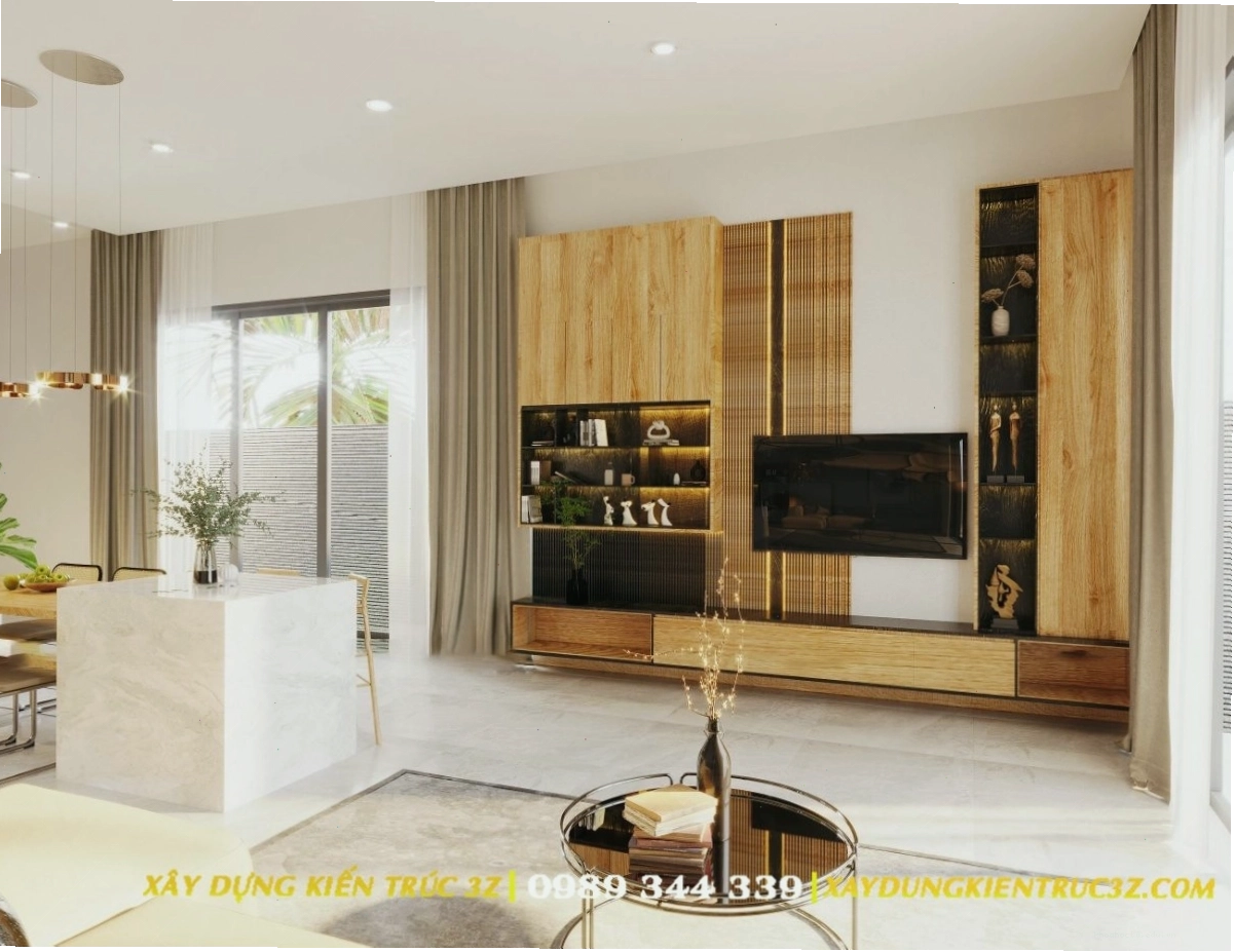 Nội thất nhà ống 1 trệt 1 lầu hiện đại và tiện nghi