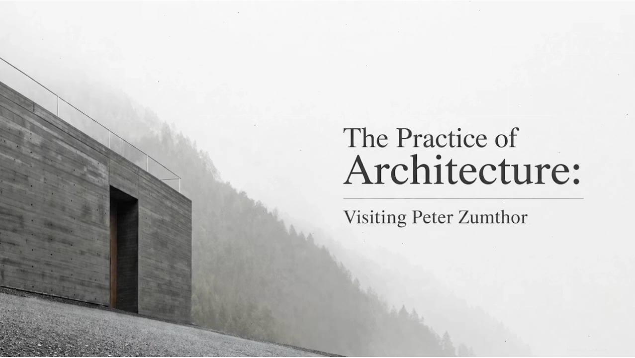 Peter Zumthor trong một buổi nói chuyện về thực hành kiến trúc