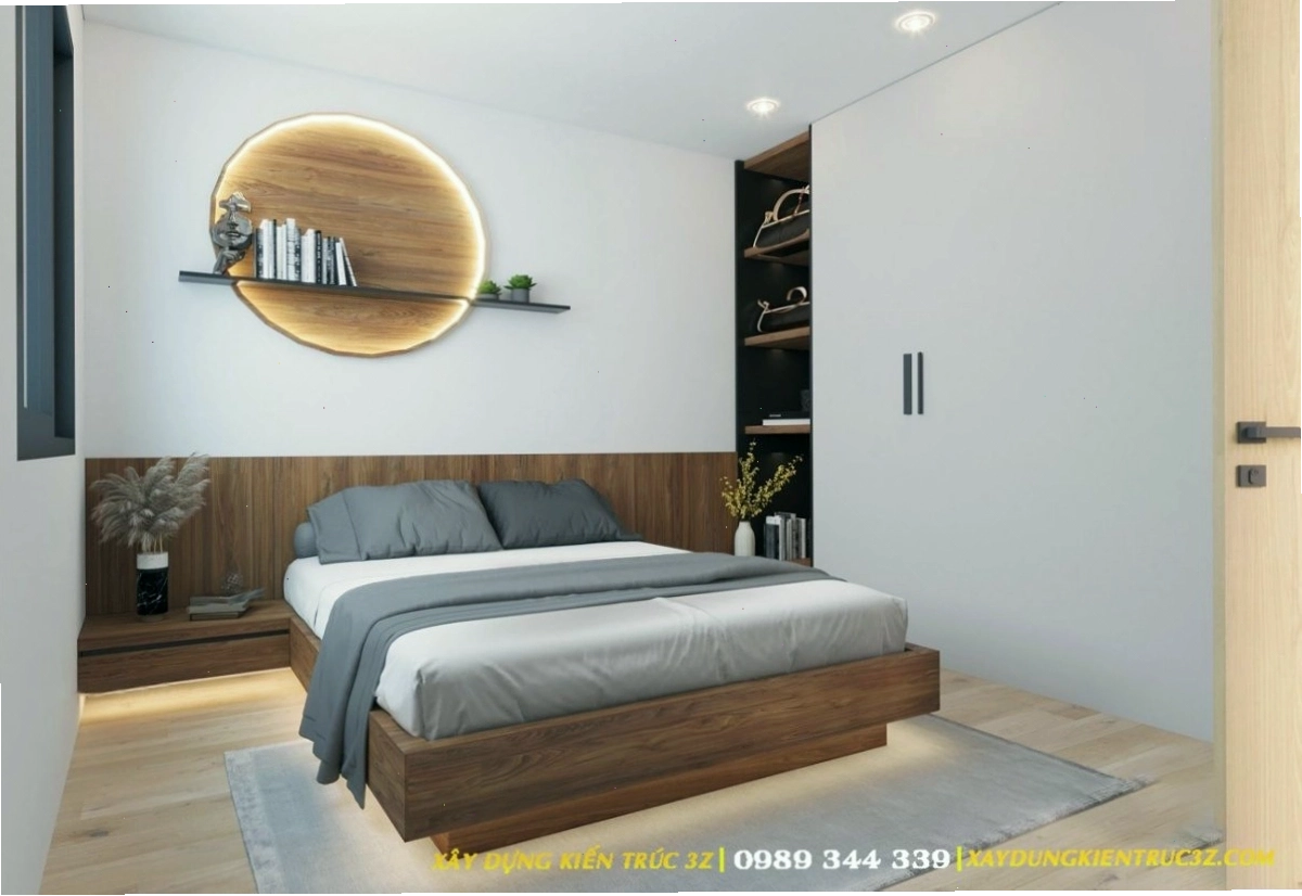Phối cảnh nhà ống 1 tầng hiện đại với gara để xe
