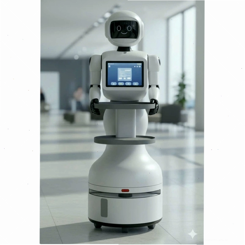 Robot hình người ProBot V2 tích hợp khay để thức ăn