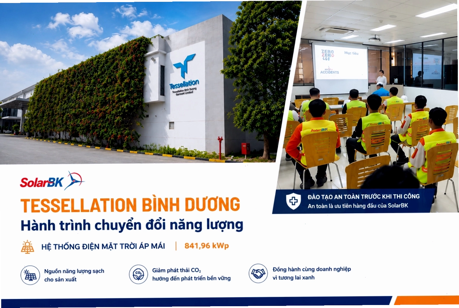 SolarBK đồng hành cùng Tessellation Bình Dương trong hành trình chuyển đổi năng lượng