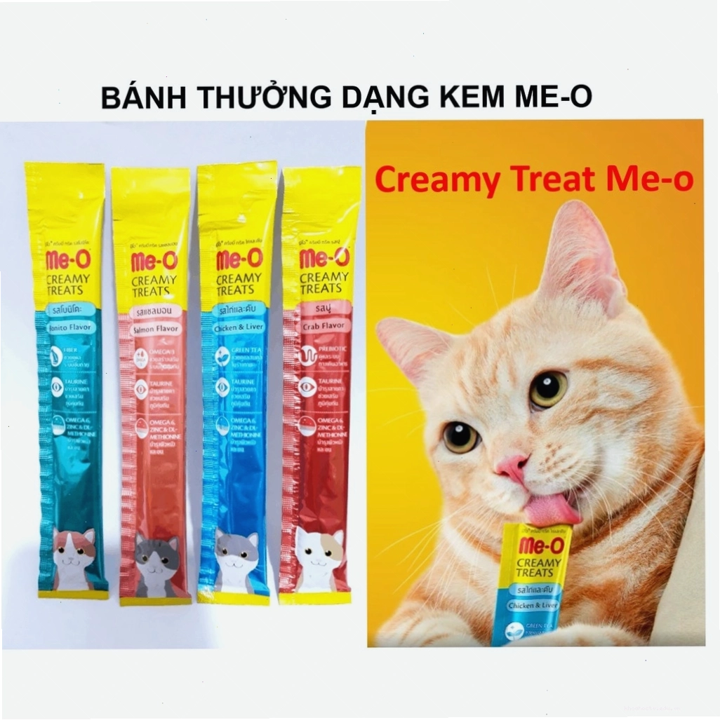 Súp thưởng cho mèo dạng kem Me-O Creamy Treats hấp dẫn