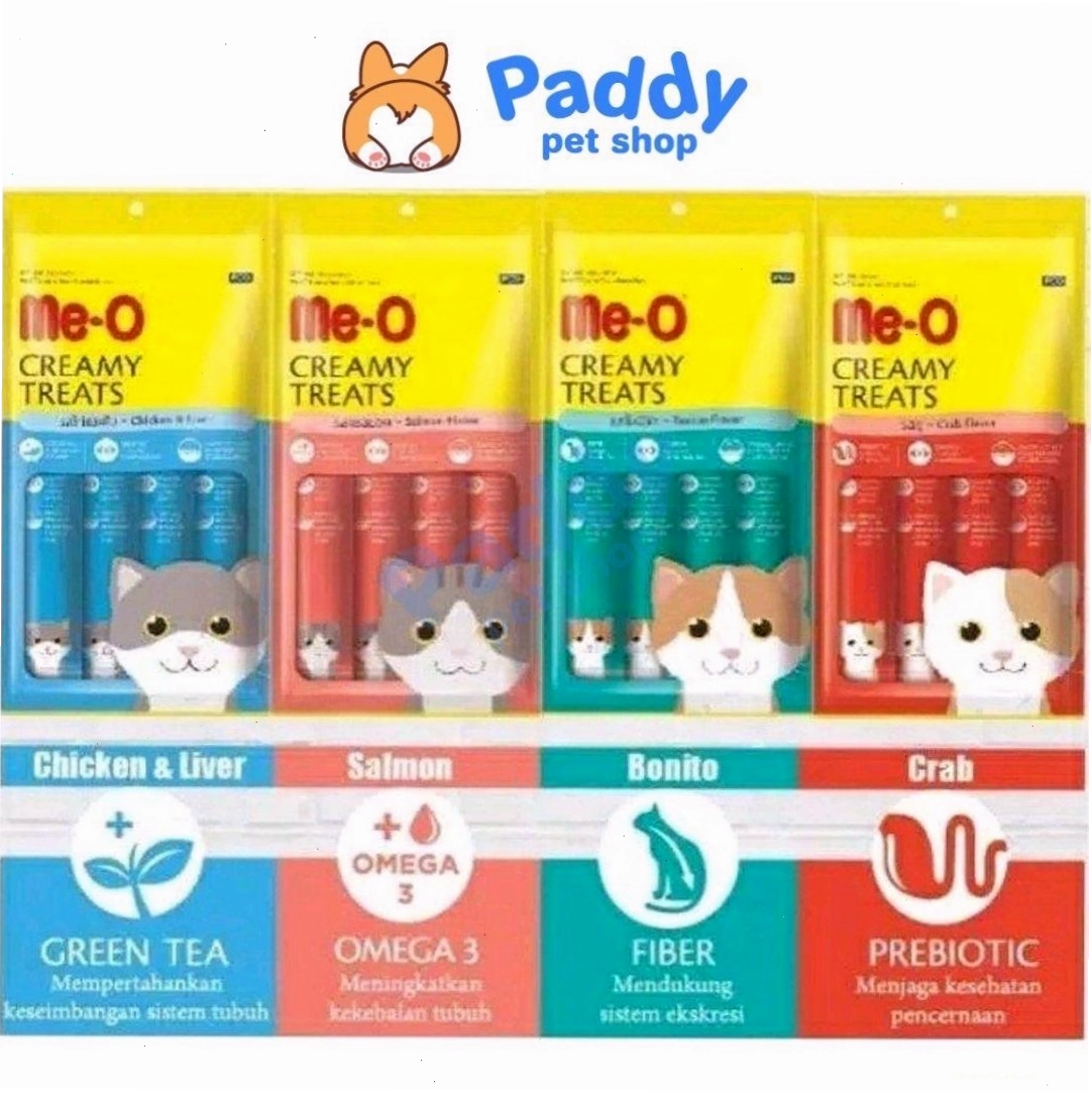 Súp thưởng Me-O Creamy cho mèo mọi lứa tuổi