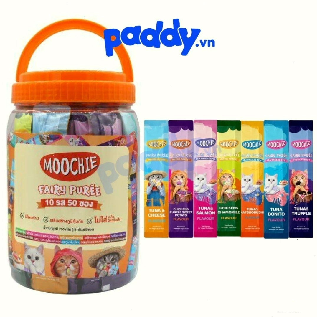 Súp thưởng mèo Moochie với nhiều lựa chọn hương vị