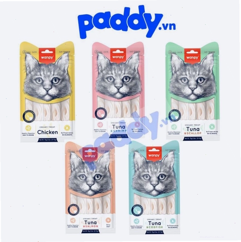 Súp thưởng mèo Wanpy Creamy dạng túi zip tiết kiệm