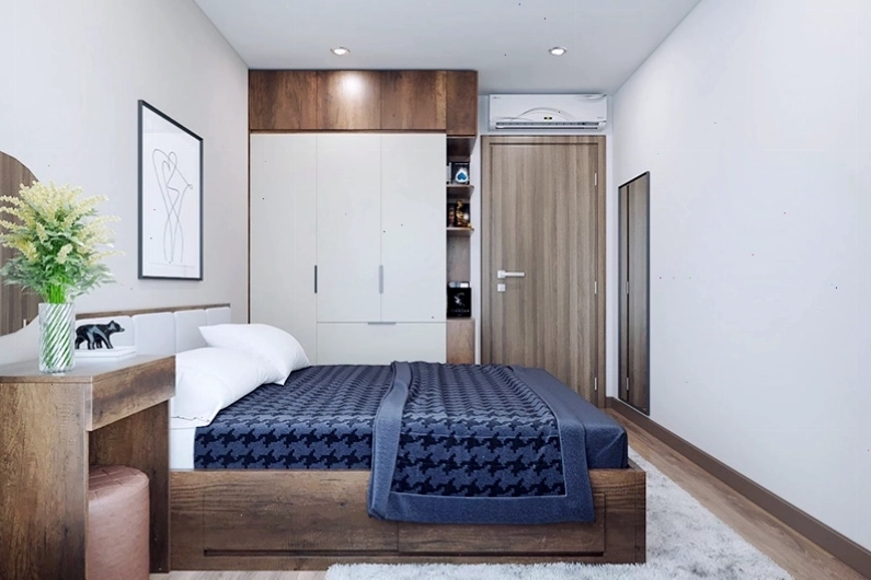 Thực tế cách bố trí giường ngủ lệch cửa phòng mang lại sự riêng tư