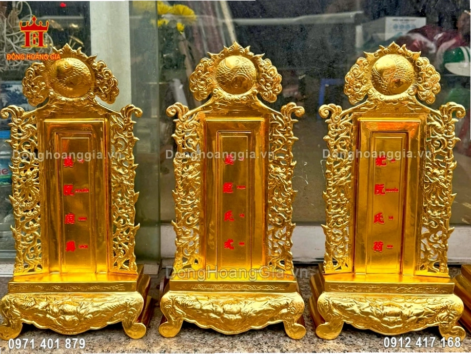 Tổng Hợp Những Mẫu Bài Vị Bằng Đồng Mạ Vàng Cao Cấp