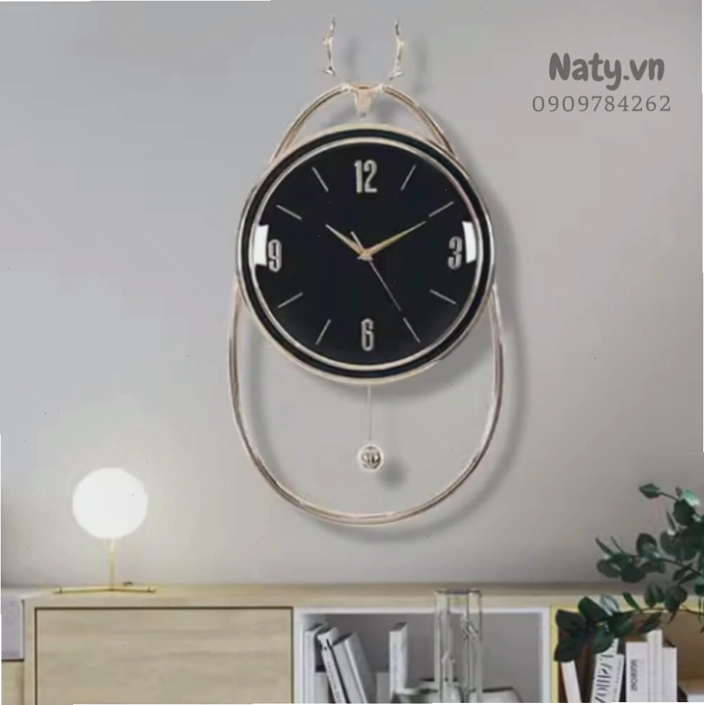 Tranh đồng hồ treo tường nghệ thuật kết hợp nhiều chi tiết