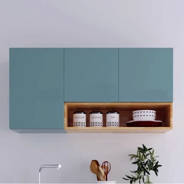Tủ treo tường nhà tắm với cánh tủ kín đáo, giữ đồ bên trong luôn khô ráo và sạch sẽ