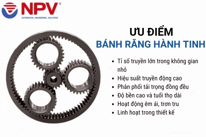 Ưu điểm của bánh răng hành tinh
