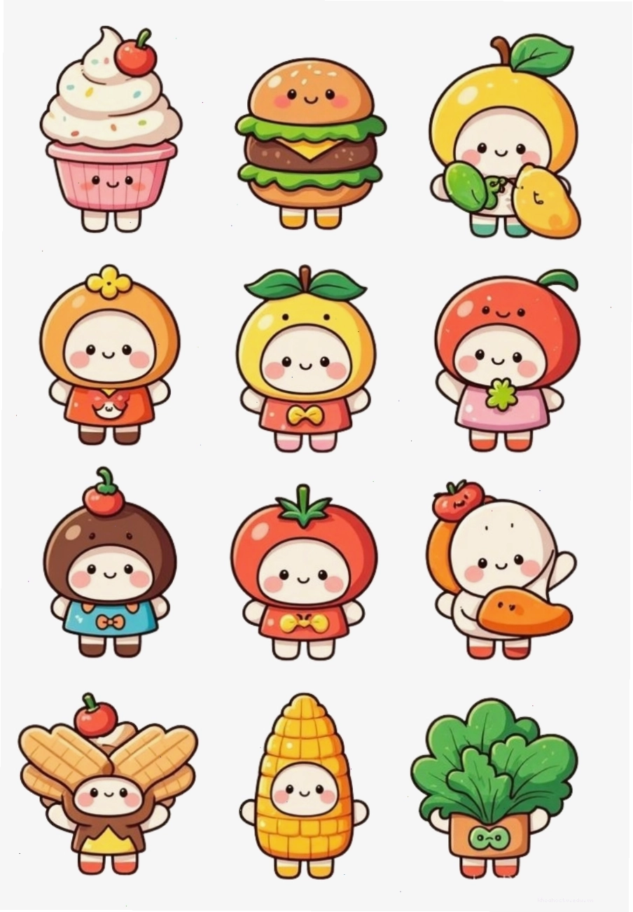 Bố cục ảnh chibi trên bao bì hộp giấy