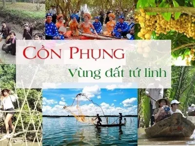 Cồn Phụng - Trải nghiệm miệt vườn xanh mát bên sông Tiền