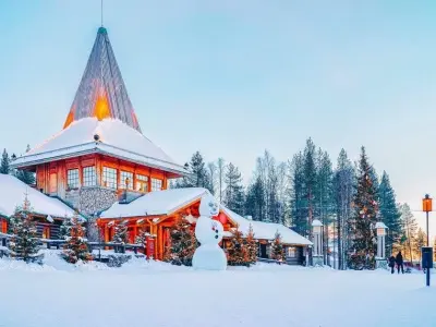 Mùa đông tuyết rơi Lapland Phần Lan lãng mạn và huyền ảo