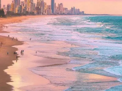 Ngắm cảnh mùa hè bãi biển Gold Coast Úc rực rỡ nắng