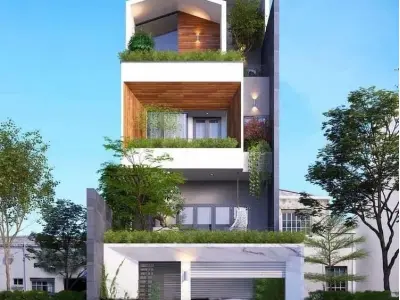 Ảnh Nhà ống Đà Nẵng đẹp sang trọng mang phong cách tối giản