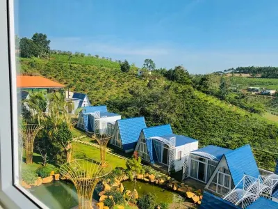 Chiêm ngưỡng ảnh Villa đồi chè Bảo Lộc siêu thơ mộng