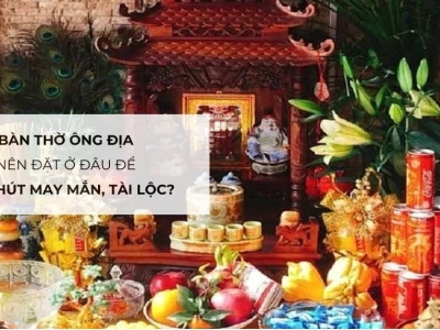Bàn Thờ Ông Địa Thần Tài Mẫu Đẹp Hợp Phong Thủy 2026