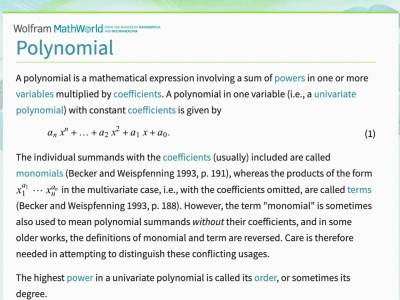 Polynomial là gì? Khám phá định nghĩa và ứng dụng trong toán học